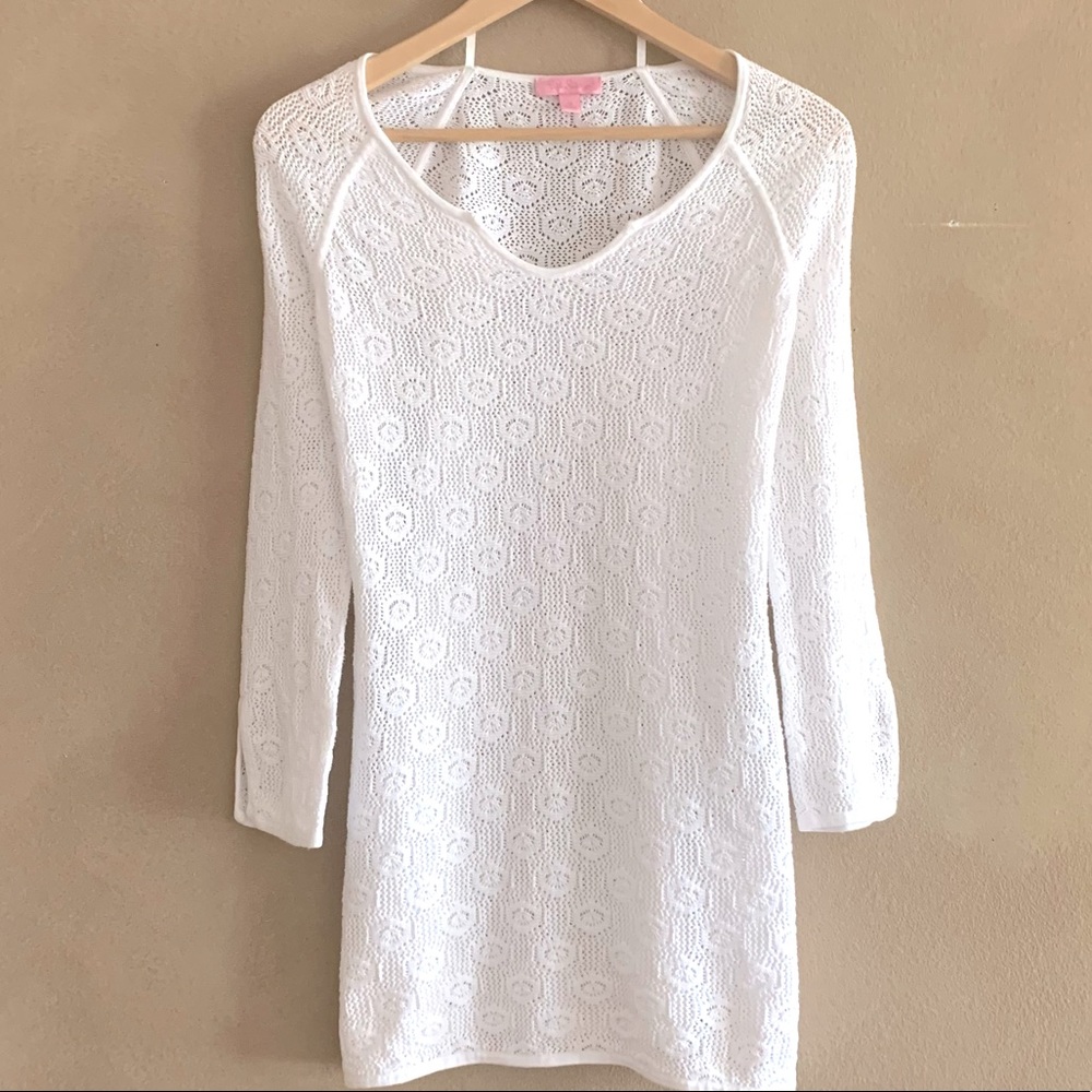 Lilly Pulitzer White Crochet Lace Top